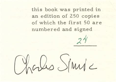 Biography and A Lament: Poems 1961-1967 by SIMIC, Charles: Fine Softcover (1976) Signed by ...