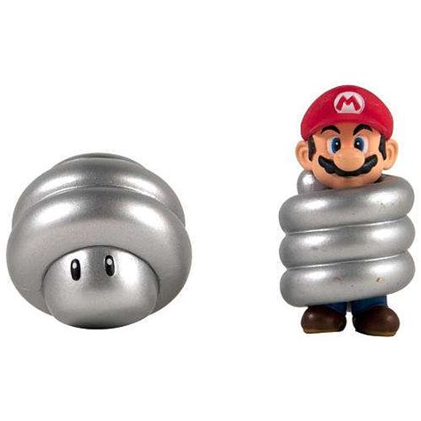 Super Mario Galaxy 2 Spring Mario Spring Mushroom Figure 2-Pack Global Holdings - ToyWiz