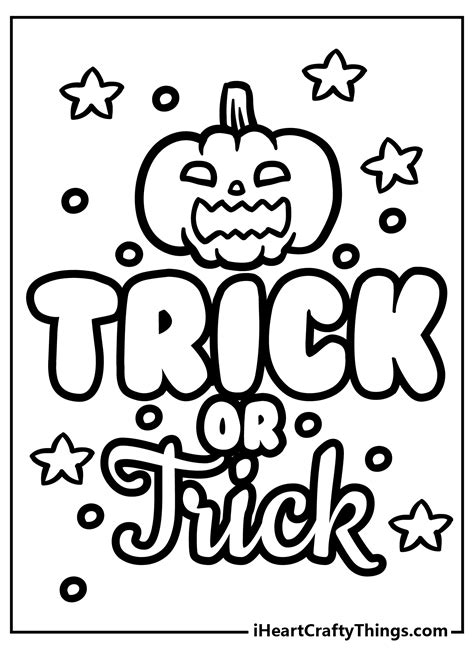 Trick Or Treat Coloring Pages For Kids