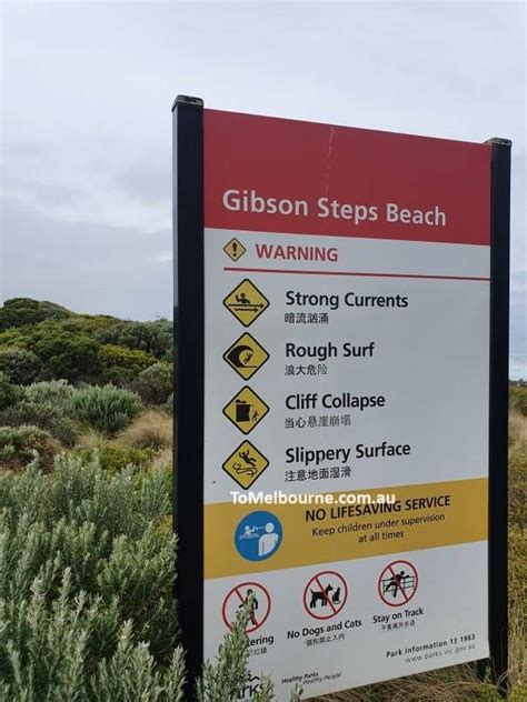 Gibson Steps Beach info board | ToMelbourne.com.au