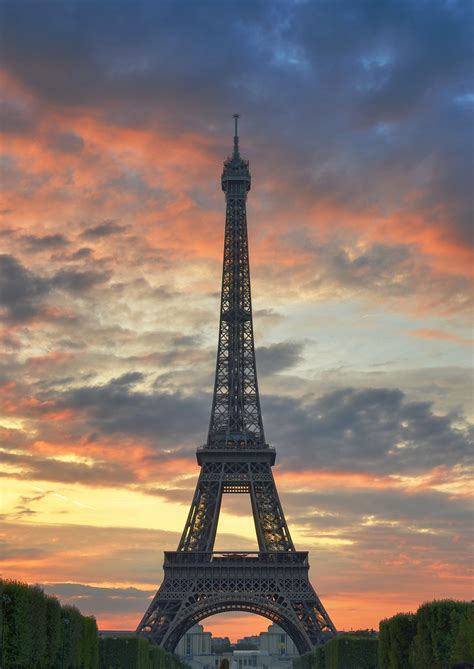 Eiffel Tower with Sunset Eiffel tower beautiful sunset paris city ...