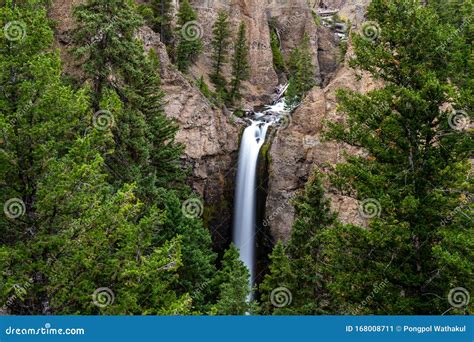 Tower Falls . One of the Most Beautiful Waterfalls in Yellowstone National Park in Wyoming ...