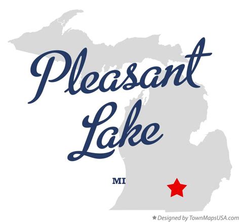 Map of Pleasant Lake, MI, Michigan