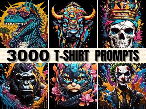 3000 T-shirt Designs Midjourney Prompts Graphic by Artistic Revolution ...