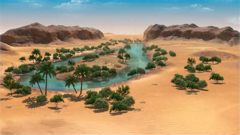 desert oasis | CGTrader