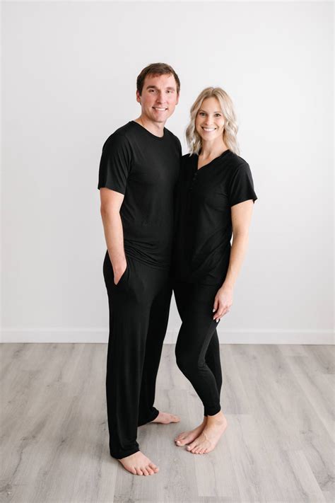 Solid Black Men's Pajama Pants - Little Sleepies