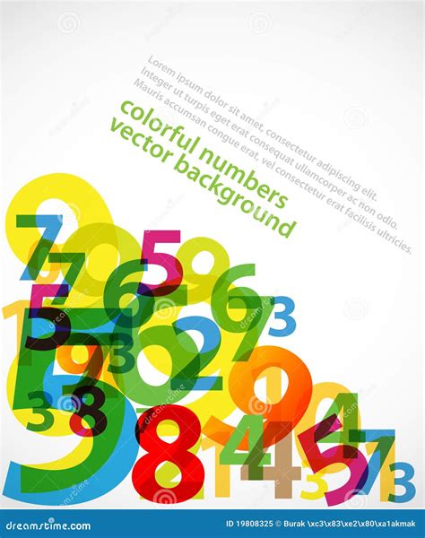 Colorful Numbers Background Stock Vector - Illustration of alphabet ...