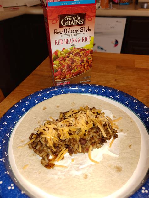 Aldi red beans & rice makes a really delicious cheesy bean and rice ...