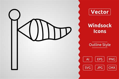 Vector Windsock Outline Icon Design Graphic by Muhammad Atiq · Creative ...