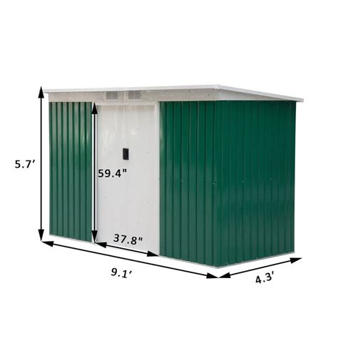 Outsunny Outdoor Lean-To Metal Storage Shed & Reviews | Wayfair