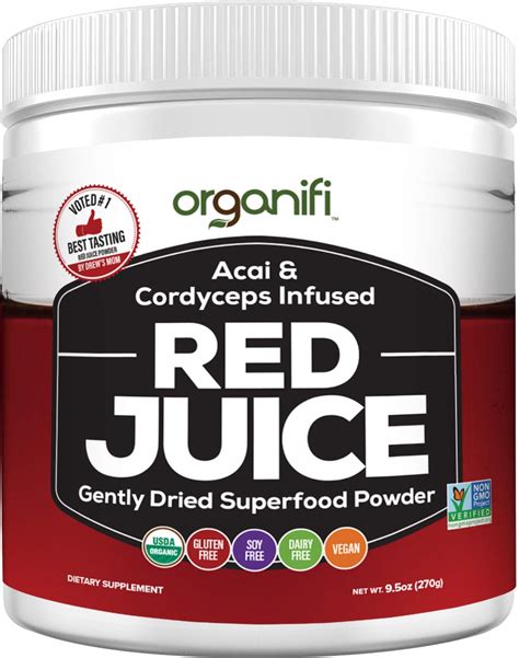 Organifi: Red Juice- Organic Superfood Supplement Powder - 30-Day Supply - Supports Immunity ...