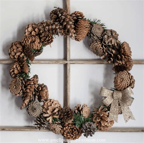 Simple 30 Minute Pinecone Wreath — Homebnc