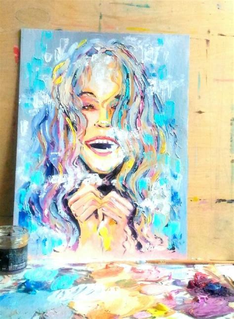 Painting Woman Joy and Happiness Emotions Original Art Woman Portrait Art LyraArt7 • prodhud.art