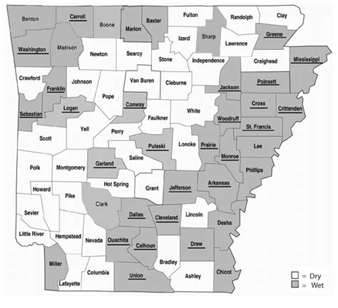 Dry Counties Map