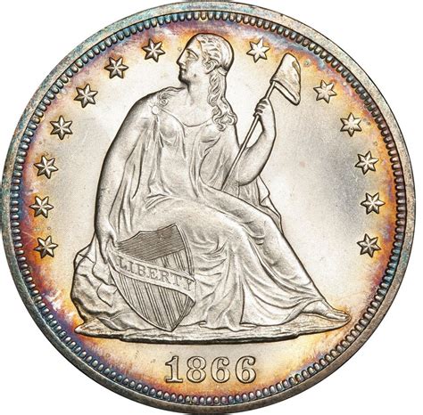 1866 Seated Liberty Silver Dollar Values and Prices - Past Sales ...