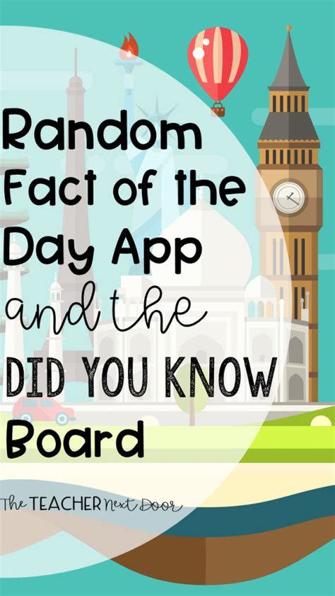 Random Fact of the Day App and the Did You Know Board - The Teacher ...