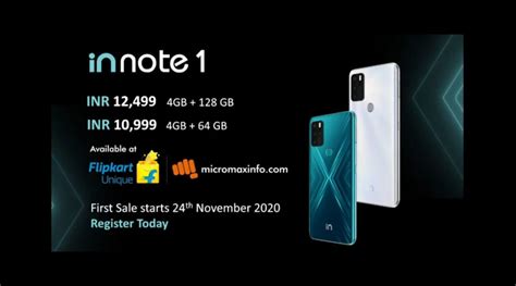 Micromax In series Note 1, 1b Launched: Price in India, Specifications ...