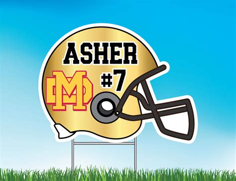 Mater Dei Football Helmet Yard Sign – Fire and Light Graphics