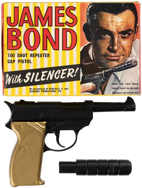 Hake's - "JAMES BOND 100 SHOT REPEATER CAP PISTOL WITH SILENCER" BY ...