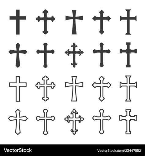 Christian cross symbol Royalty Free Vector Image