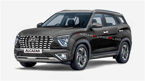 Hyundai Alcazar Colour Options Red, White, Black, Silver, Blue, Orange, Green - Render