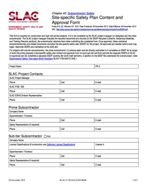 26 Printable Construction Safety Plan Forms and Templates - Fillable Samples in PDF, Word to ...