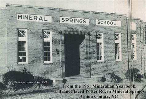 Mineral Springs School, Mineral Springs, NC. This building was demolished but one-two separate ...