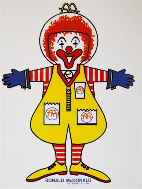 Ronald McDonald 1966 | Vintage advertisements, Ronald mcdonald, Character