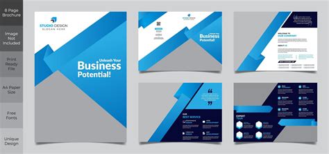 9-Page Corporate Brochure Template 967290 Vector Art at Vecteezy