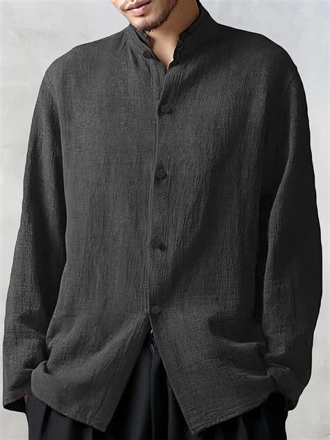 Cotton Linen Loose Fit Shirt - Lightweight & Breathable for Work – COOFANDY