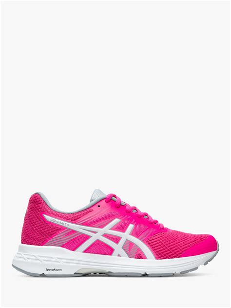 ASICS GEL-EXALT 5 Women's Running Shoes, Pink Glow/White at John Lewis & Partners