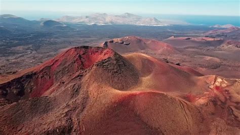 flying over volcano near timanfaya national Stock Footage Video (100% ...