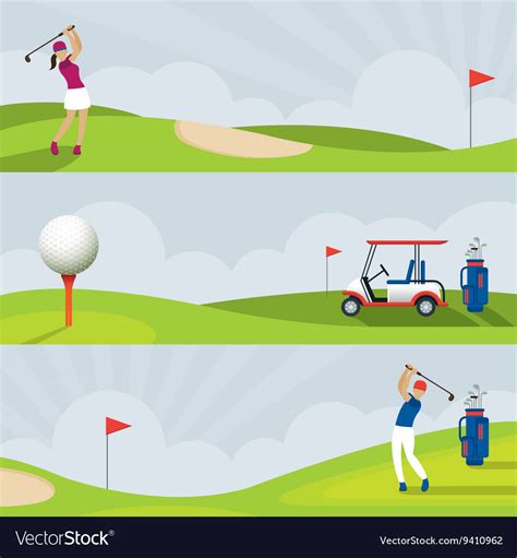 Golf course banner Royalty Free Vector Image - VectorStock