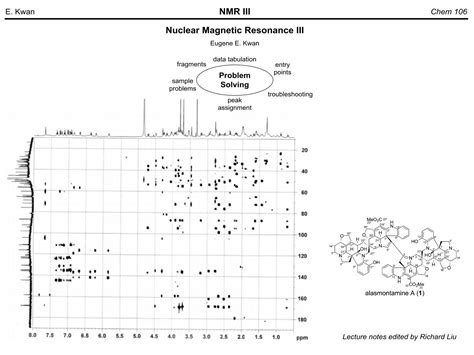 SOLUTION: 2d nmr problem solving advanced organic chemistry harvard ...