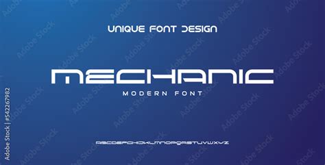 Innovative font typeface designed for technology. Typeface urban style ...