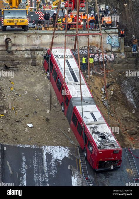 Pittsburgh, United States. 31st Jan, 2022. A crane slowly lifts a 60 ...