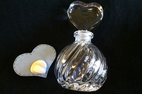 Crystal Heart Perfume Bottle Art Deco Vintage Glass Bottle - Etsy