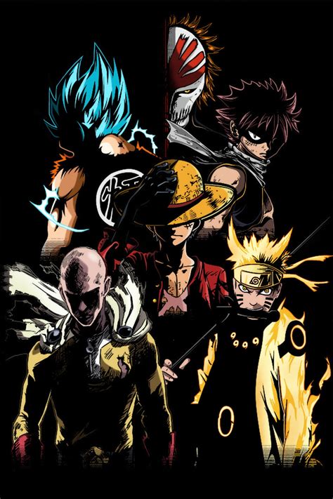 Epic Luffy Goku Naruto Ichigo Natsu Fairy Tail