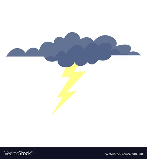 Lightning cloud icon Royalty Free Vector Image