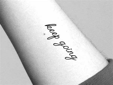 Keep Going Temporary Tattoo - Etsy