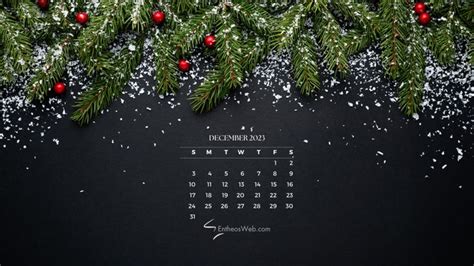 December 2023 Calendar Desktop Wallpaper | EntheosWeb | December ...