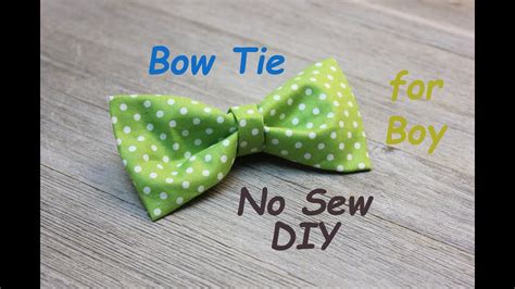 Bow Tie Sewing Pattern No Sew Diy Boys Bowtie Easy Tutorial Youtube ...