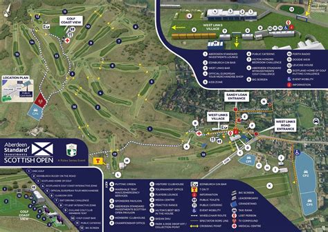 Aberdeen Standard Investments Scottish Open - Site Map :: Gullane Golf Club