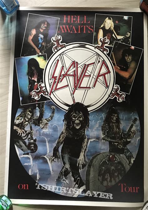 Slayer, Slayer - Hell Awaits on Tour Poster Other Collectable (Lyx's) | TShirtSlayer