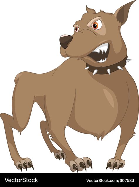 Angry dog cartoon Royalty Free Vector Image - VectorStock