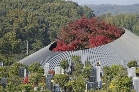 Breathtaking Japanese cemetery hall gracefully blends architecture with nature | Japanese ...