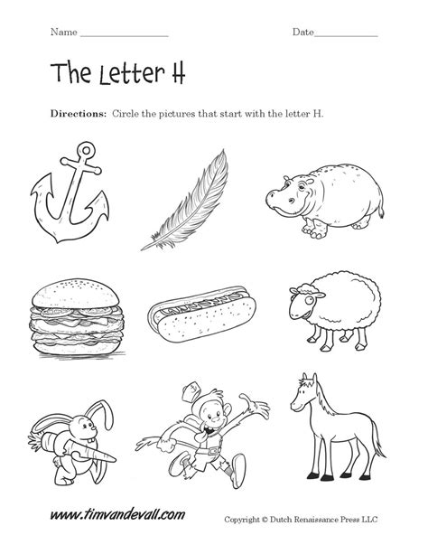 Letter H Worksheets Cut And Paste – AlphabetWorksheetsFree.com