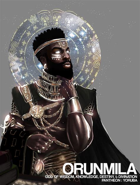 ArtStation - Orunmila God of Wisdom, Christopher Pompey | African mythology, Afrofuturism art ...