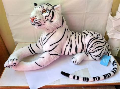 big plush white tiger toy simulation white tiger doll gift about 85cm 0573-in Stuffed & Plush ...