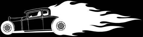 Black and White Hot Rod Car Vector Images (over 2,800)